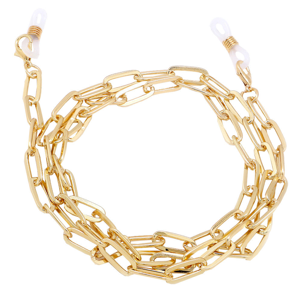 Gold Paperclip Link Glasses Ch - Mask Chain Holder review and price