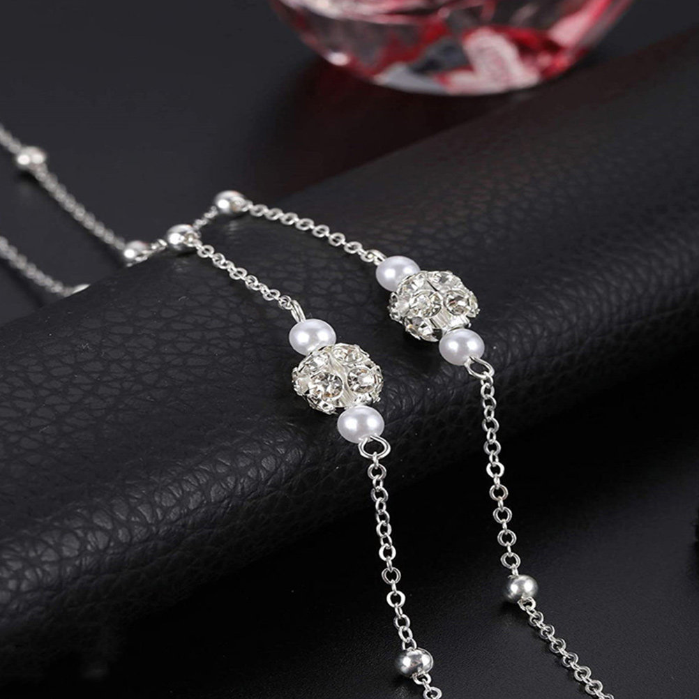 Pearl-Embellished Gold-Plated  - Mask Chain Holder review and price